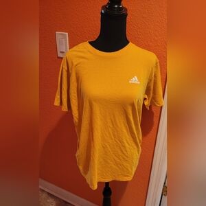 Gently Used Adidas Women's Golden Yellow Tee, Size M